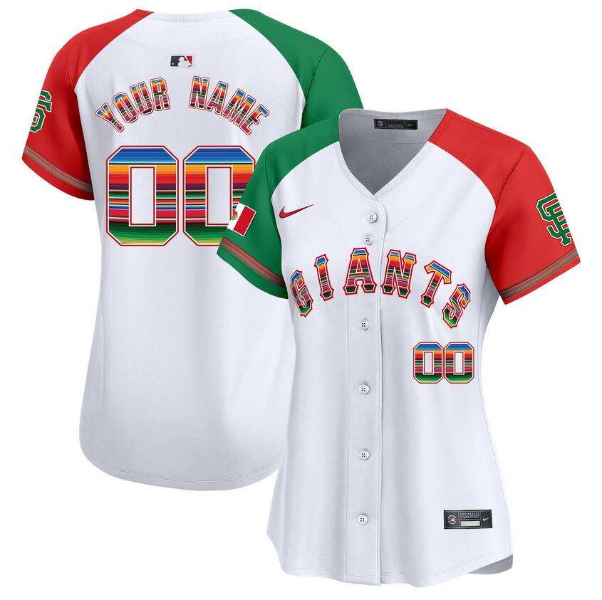 Women's San Francisco Giants ACTIVE PLAYER Custom White Mexico Vapor Premier Limited Stitched Jersey(Run Small) Women's San Francisco Giants ACTIVE PLAYER Custom White Mexico Vapor Premier Limited Stitched Jersey(Run Small)
